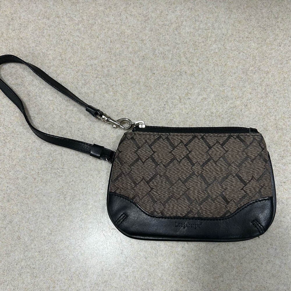 Longaberger Signature Zip Pouch Wristlet Wallet